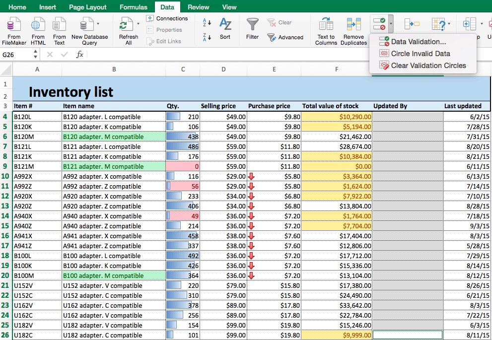 Formatting conditional Conditional Formatting